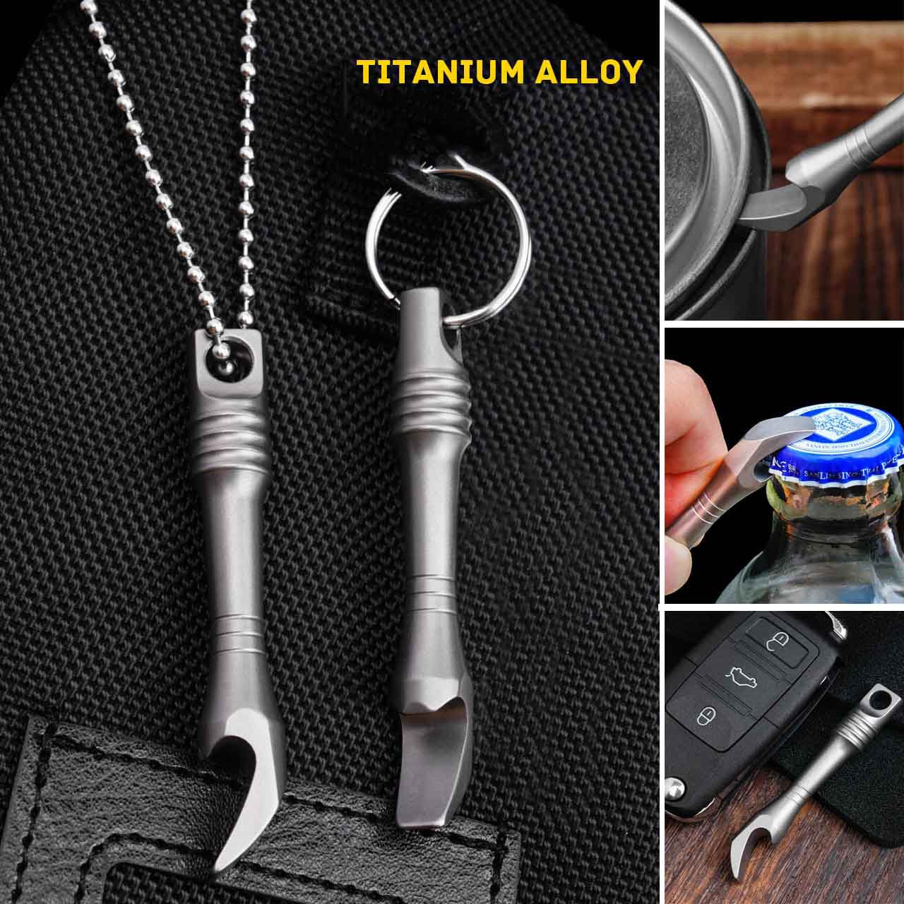 Keychain Multi Tool - TC4 Lega di titanio Piede di