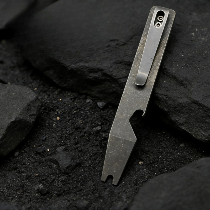 Keychain Multi Tool - Attrezzo Multifunzione in Titanio EDC, Apribottiglie,