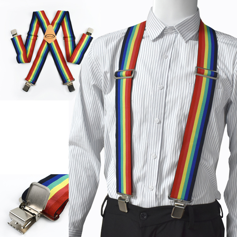 Men'S Accessories Types - 1Pc 5 centimetri di Larghezza Arcobaleno