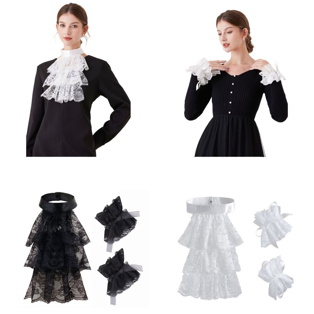 Men Accessories For Wrist - Colletto Jabot in Pizzo Vittoriano alla
