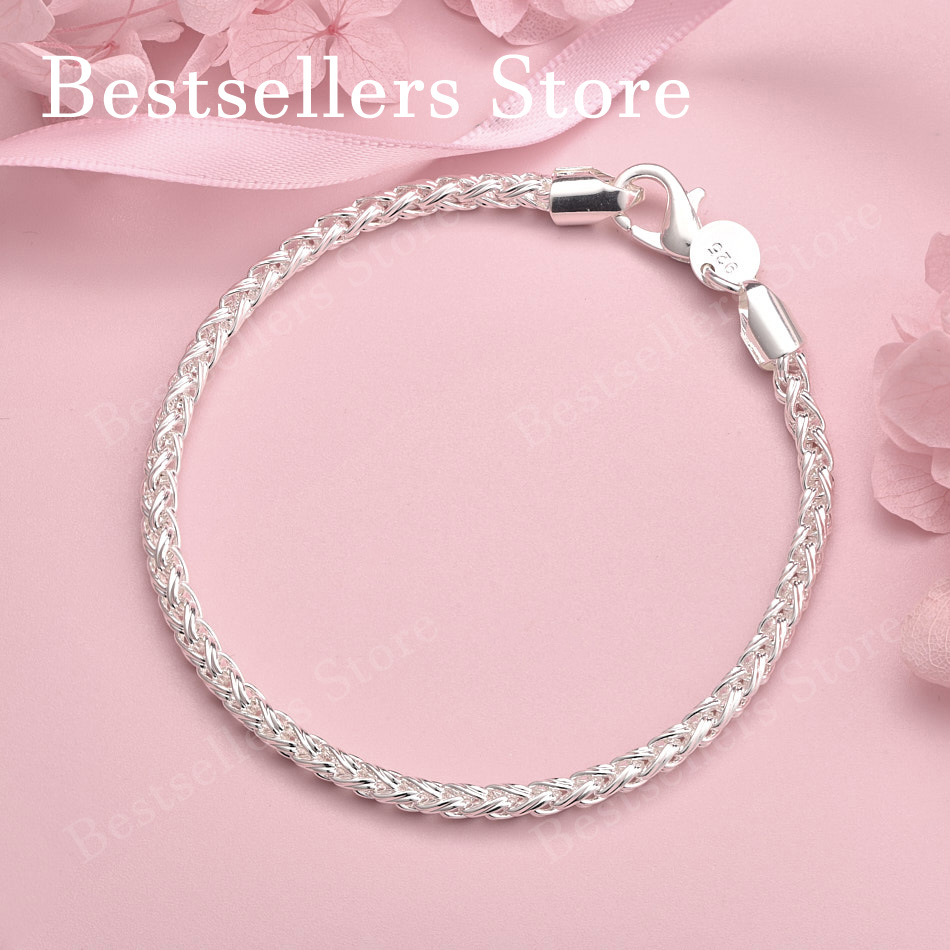 Men Accessories Chain And Bracelet - Bracciale intrecciato squisito in argento sterling