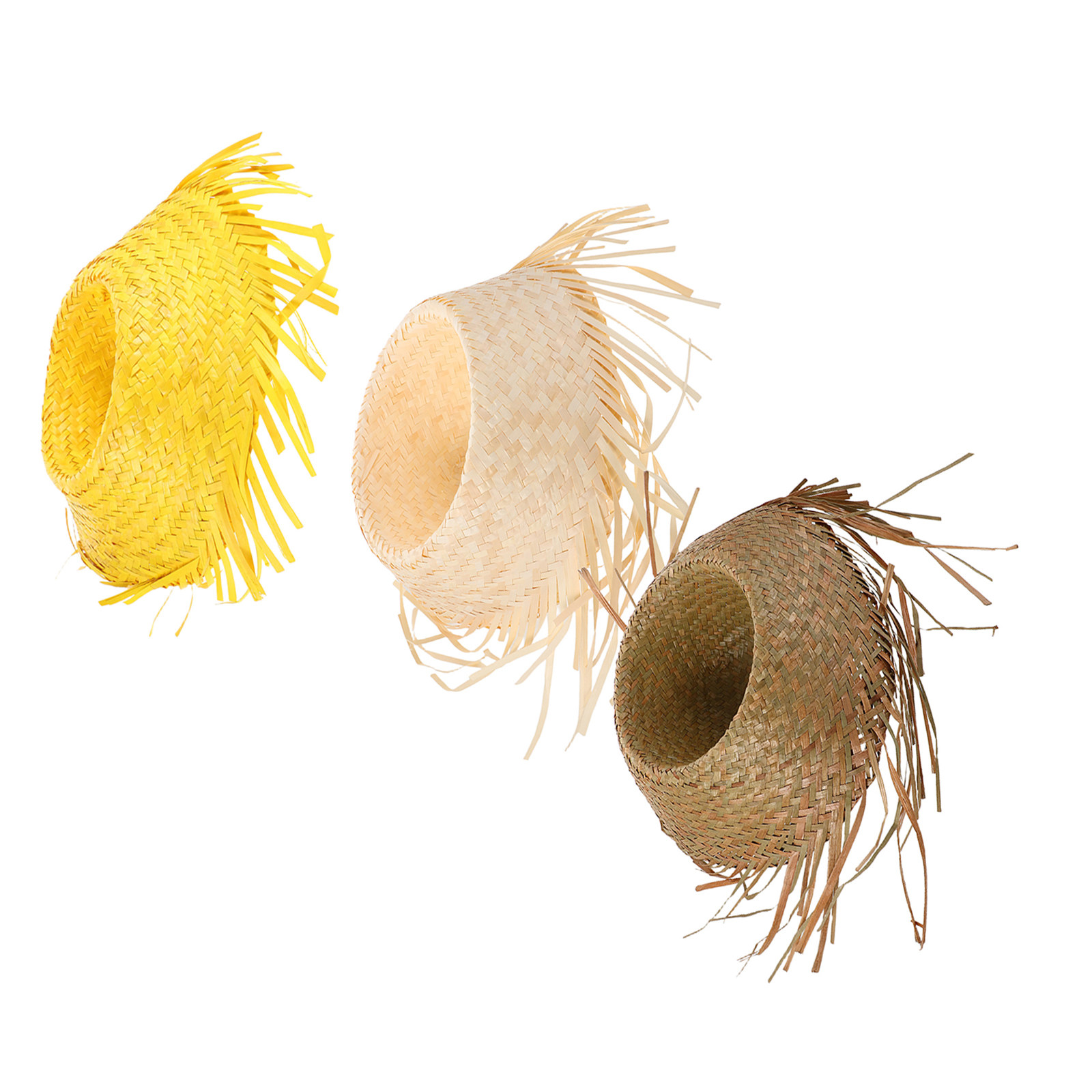 Men'S Vacation Accessories - Set di 3 Cappelli di Paglia