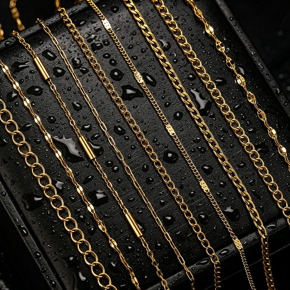Men Accessories Chain And Bracelet - Catene Lunghe a Croce in Acciaio