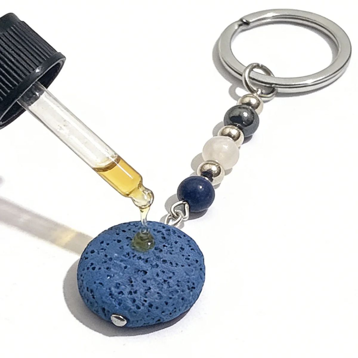 Men'S Accessories Essentials - 10 Pezzi Portachiavi con Perline Chakra