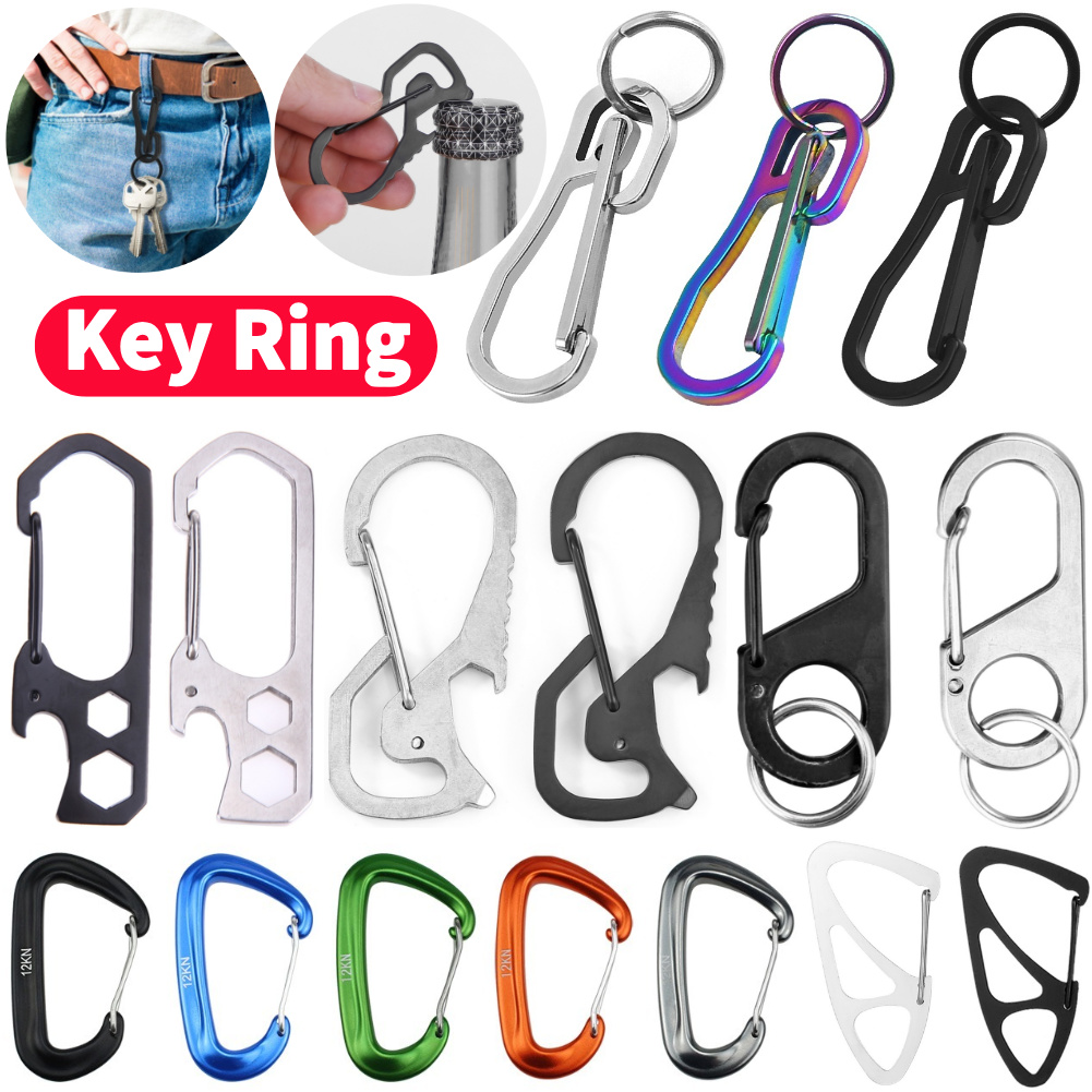 Keychain Multi Tool - Portachiavi Moschettone Arrampicata all'aperto Portachiavi Ciondolo