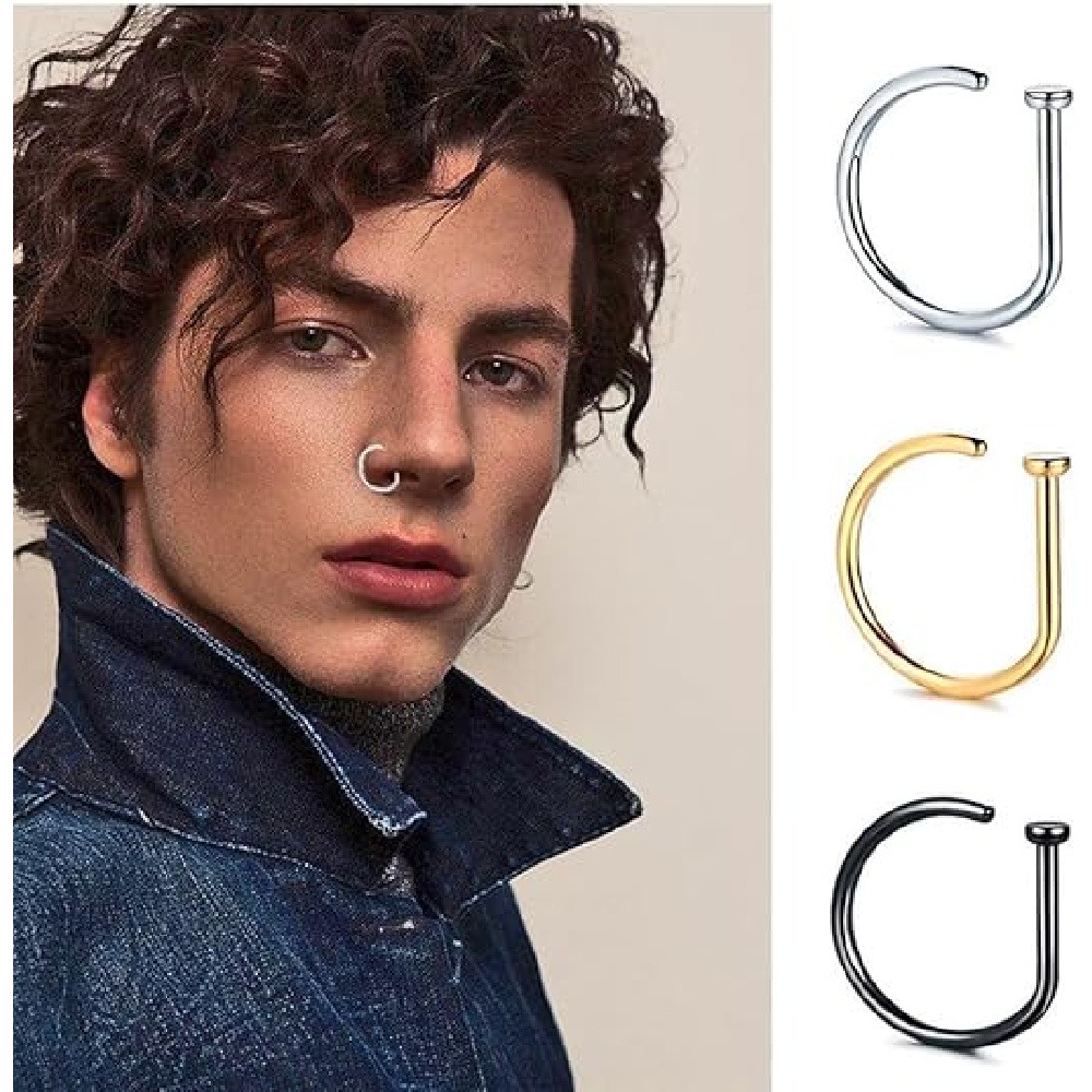 Men Accessories Collection - Set di 4 Anelli per Naso