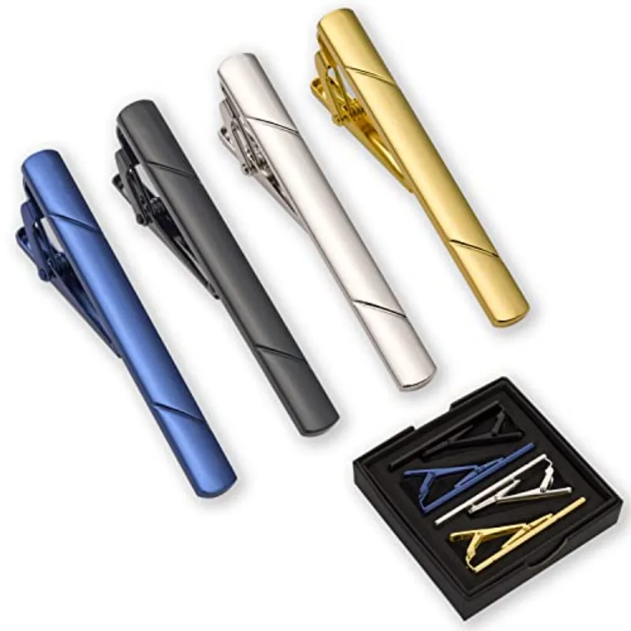Men Accessories Gift Box - 4 fermagli per cravatta da uomo