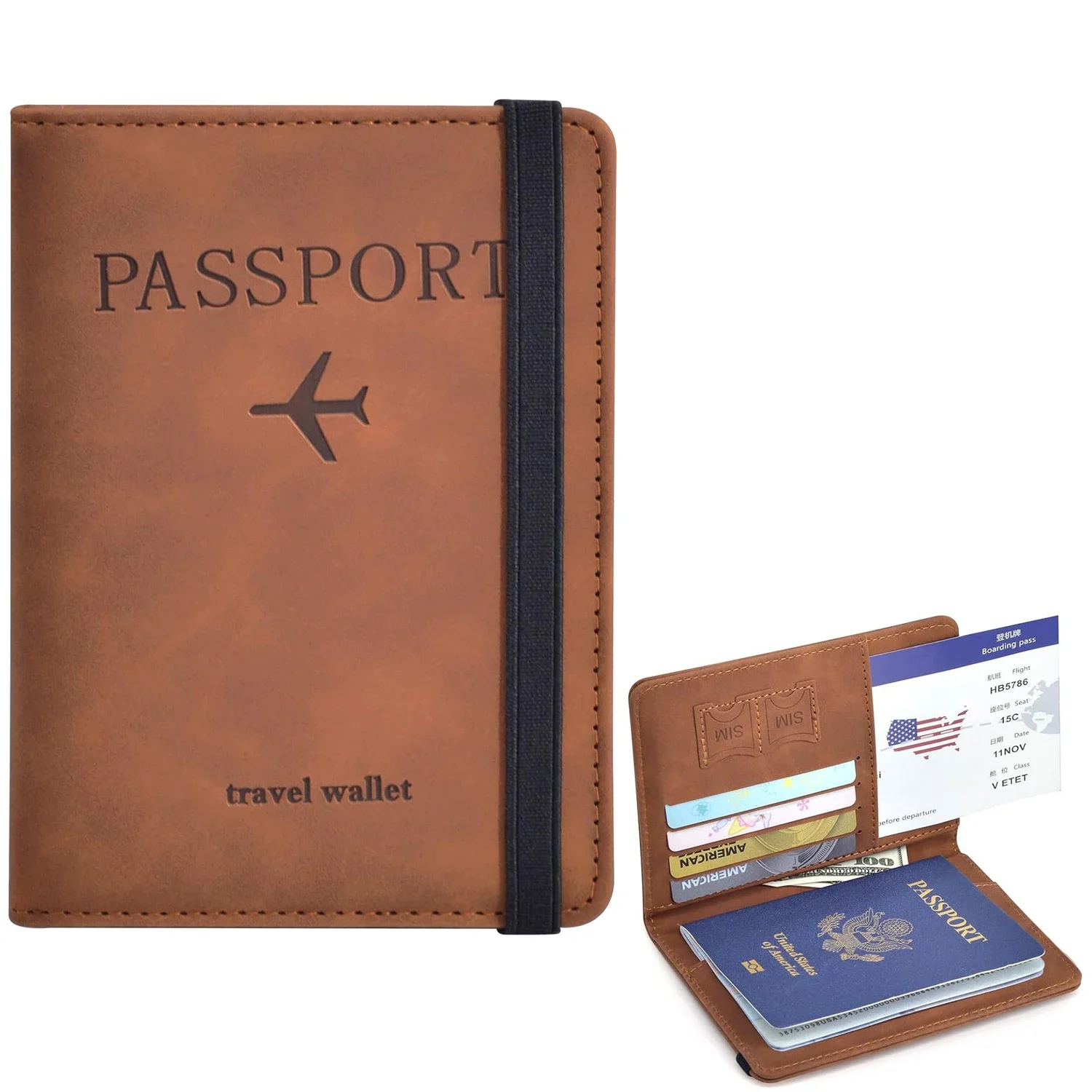 Men'S Accessories Essentials - Porta passaporto per viaggi essenziali Custodia