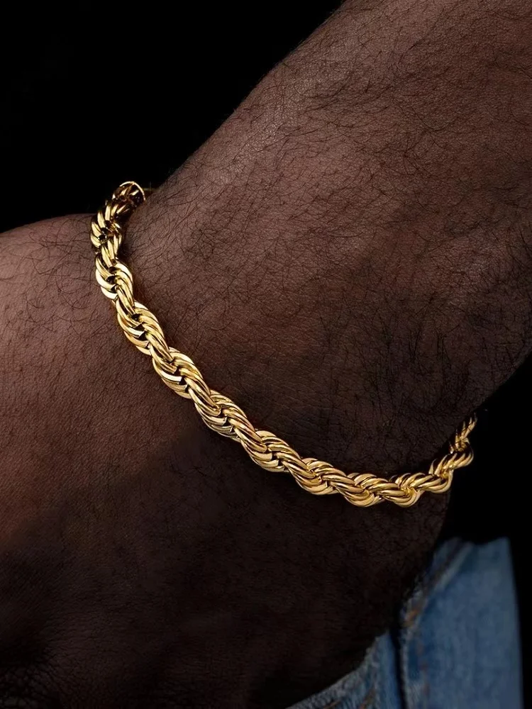 Bracciale a catena intrecciata - Men Accessories Chain And Bracelet recensione e prezzo