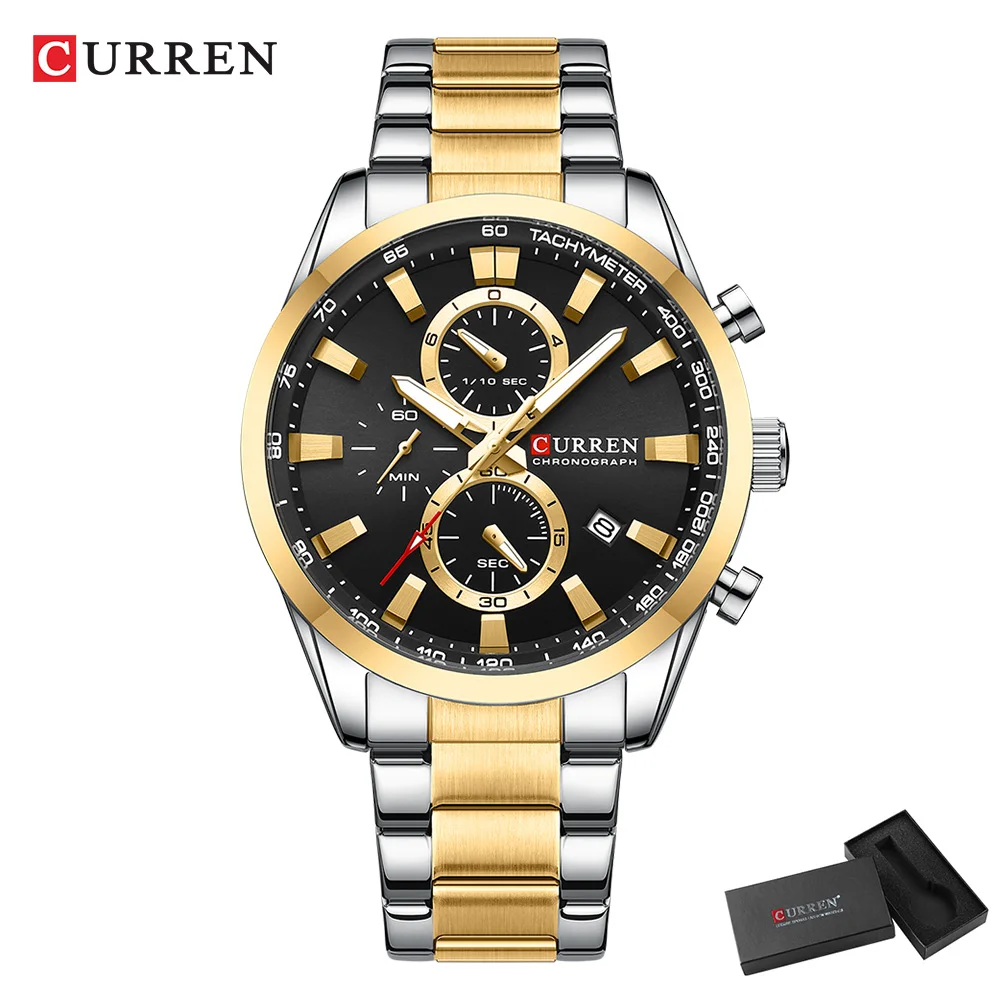 CURREN Casual Quarzo Crono Oro - Men Accessories Jewellery recensione e prezzo