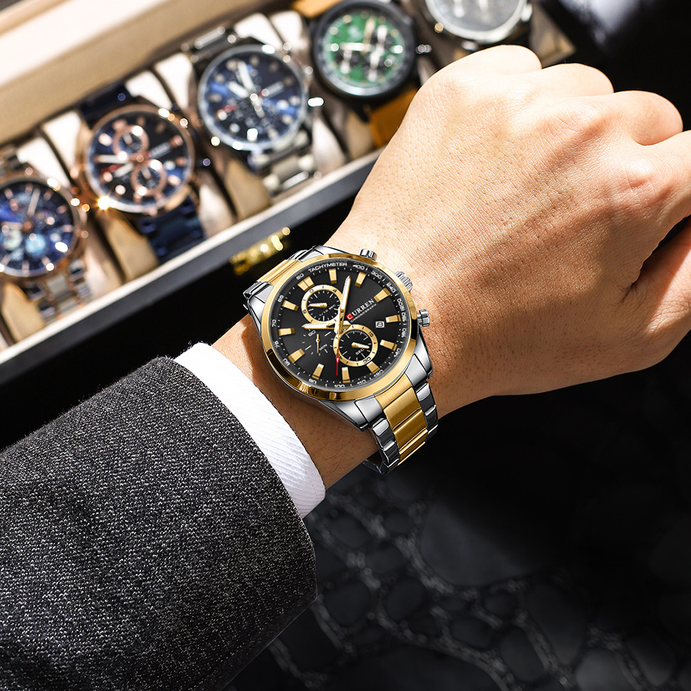CURREN Casual Quarzo Crono Oro - Men Accessories Jewellery recensione e prezzo