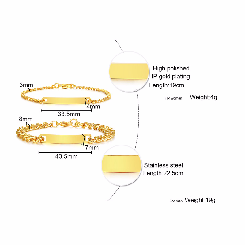 Targhetta Id Tag Bar bracciale - Men Accessories Chain And Bracelet recensione e prezzo