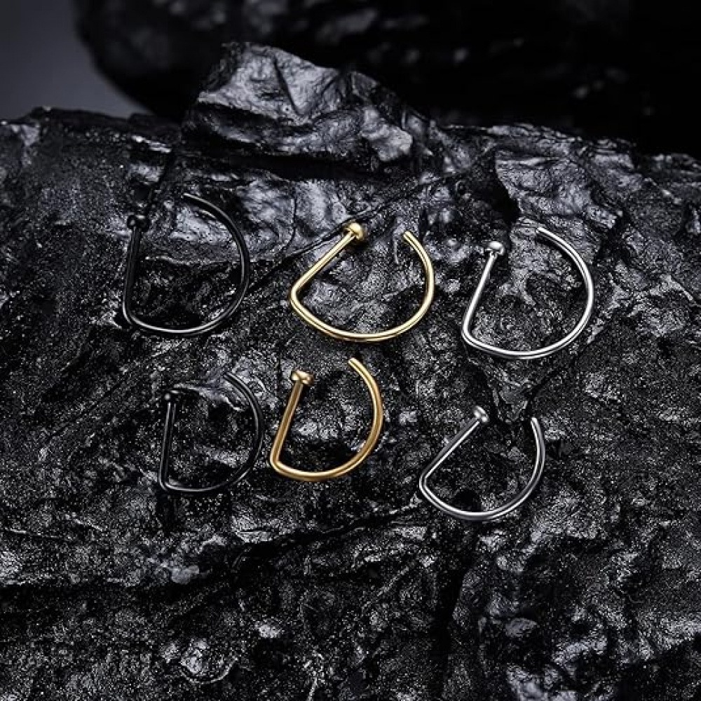 Set di 4 Anelli per Naso a For - Men Accessories Collection recensione e prezzo