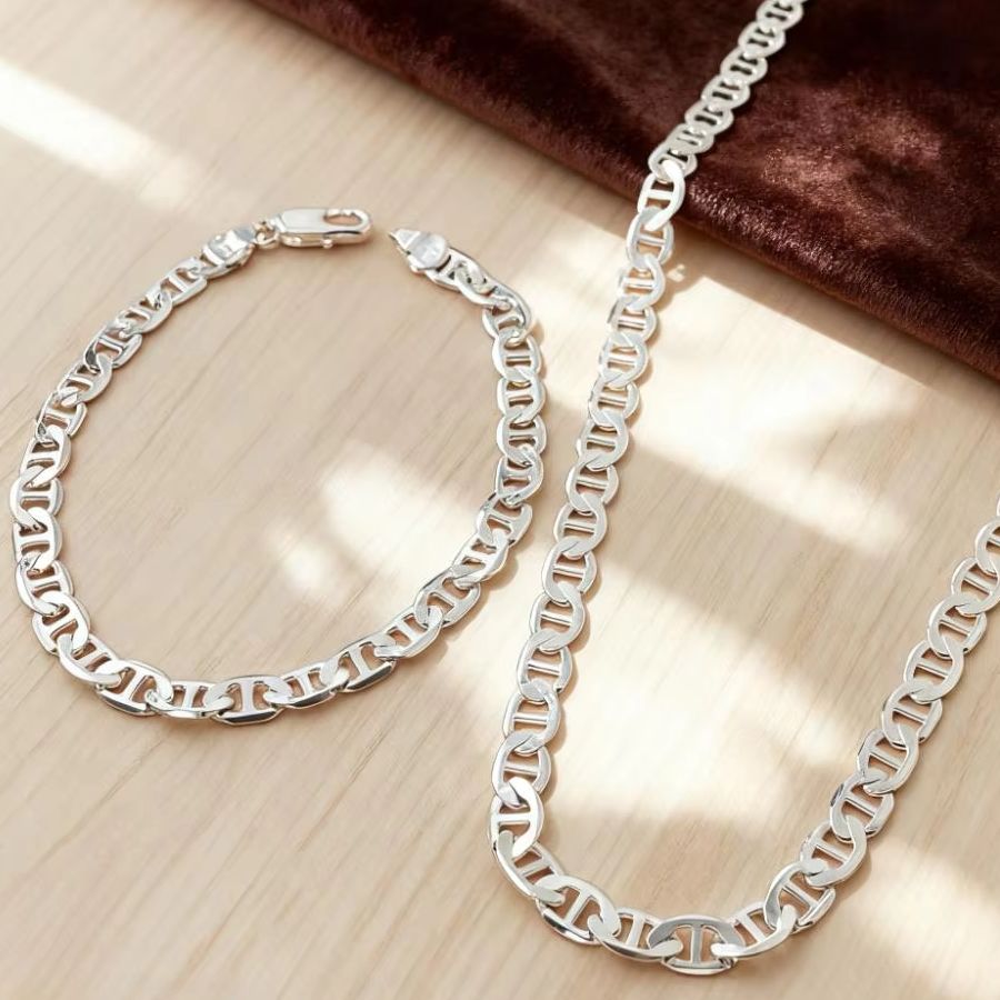 Nuovo Set di Collana e Braccia - Men Accessories Chain And Bracelet recensione e prezzo